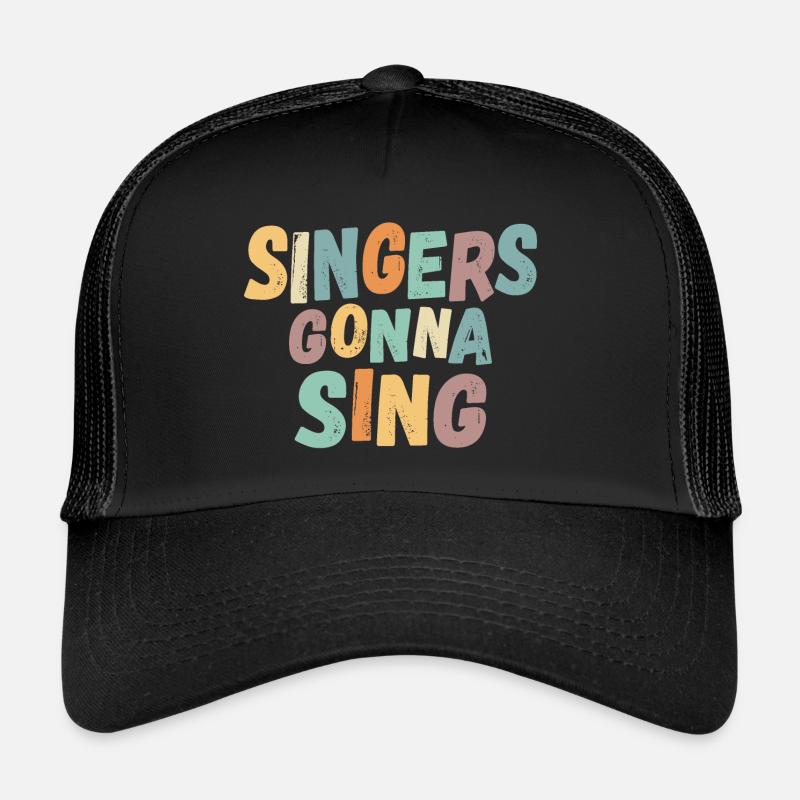 Singers gonna sing - Trucker Cap - Schwarz/Schwarz