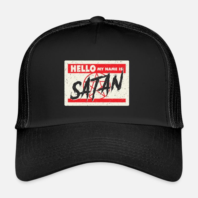 Hello my Name is Satan Trucker Cap