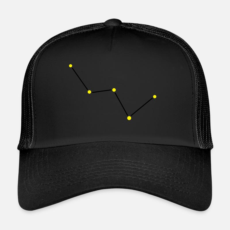 Star constellation Cassiopeia - Casquette trucker  - noir/noir