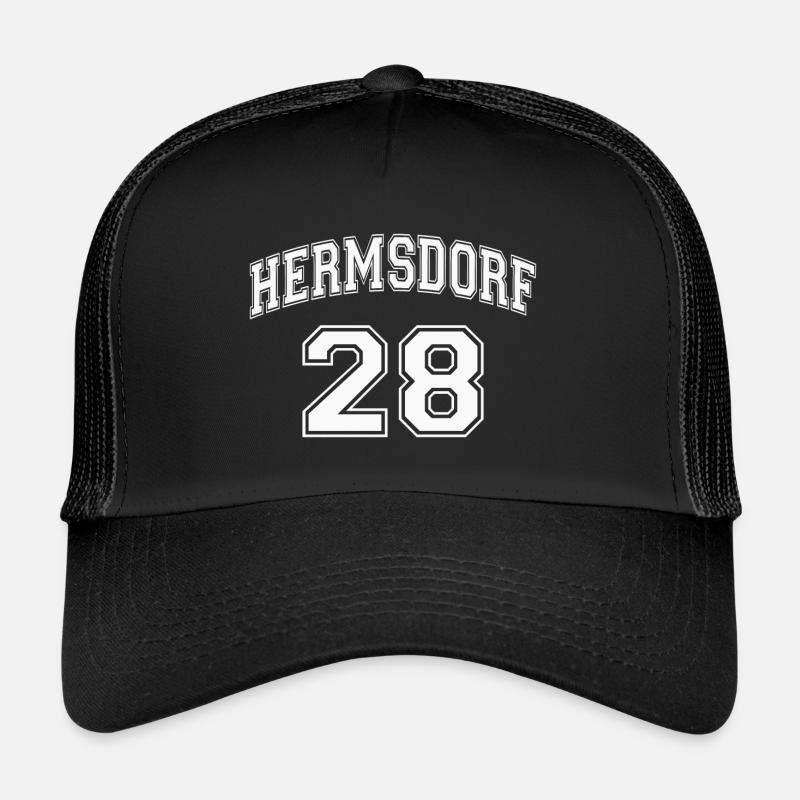 HERMSDORF 28 Nostalgia Design Berlin District Zip Code Trucker Cap