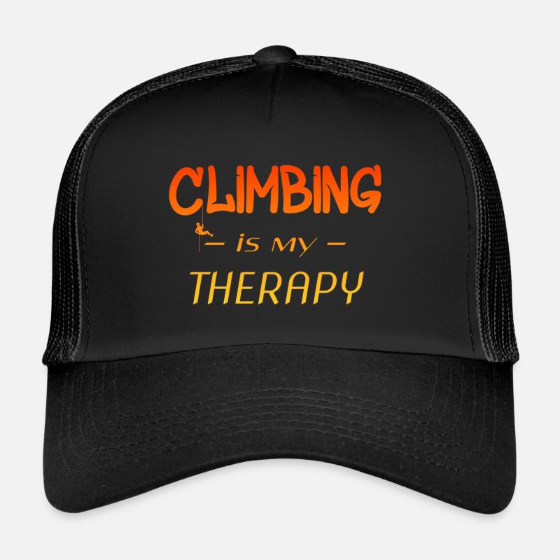 Spruch Klettern, Love Climbing, Bouldern - Trucker Cap - Schwarz/Schwarz