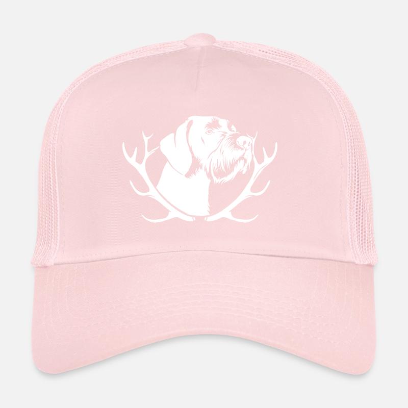 German Drahthaar Portrait - Antler Trucker Cap
