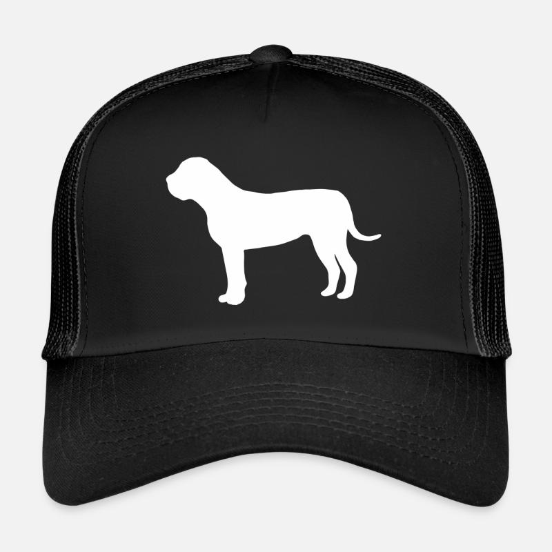 Boerboel Silhouette - Trucker Cap - Schwarz/Schwarz