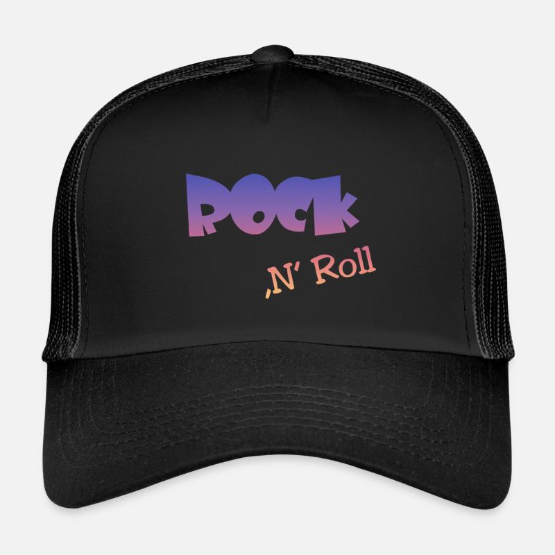Rock n Roll - Trucker Cap - Schwarz/Schwarz