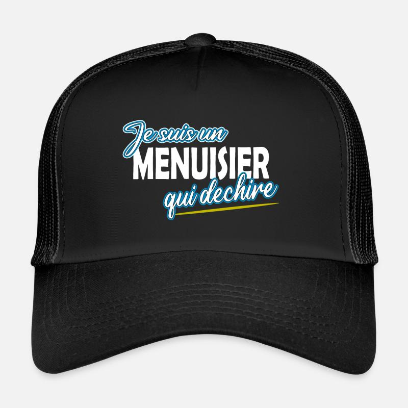Menuisier - Casquette trucker  - noir/noir