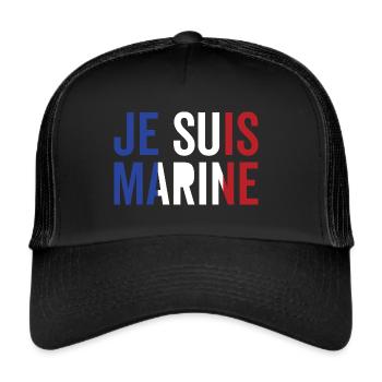 Je suis Marine - Casquette trucker  - noir/noir - Devant