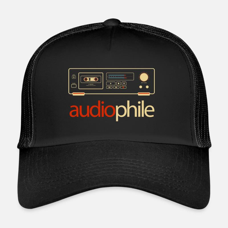 Audio Cassette Deck Vintage HiFi Audiophile - Trucker Cap - Schwarz/Schwarz