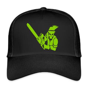 Motorsäge - Trucker Cap - Schwarz/Schwarz - Vorne