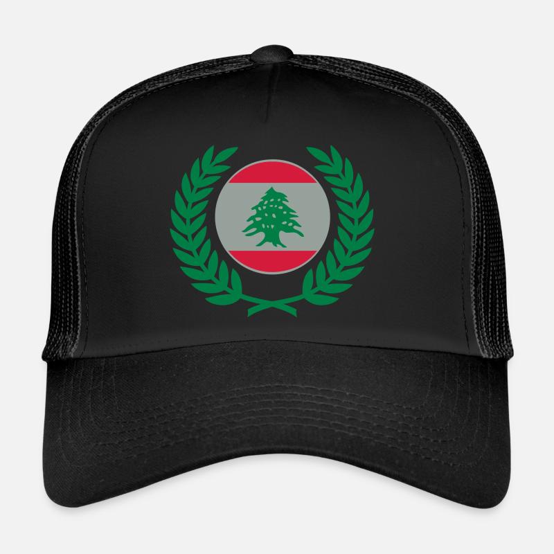 Liban (drapeau et couronne de laurier) Casquette trucker 