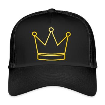 Couronne d’or - Casquette trucker  - noir/noir - Devant