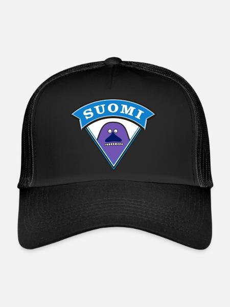 "Suomi" - Casquette trucker  - noir/noir - Devant