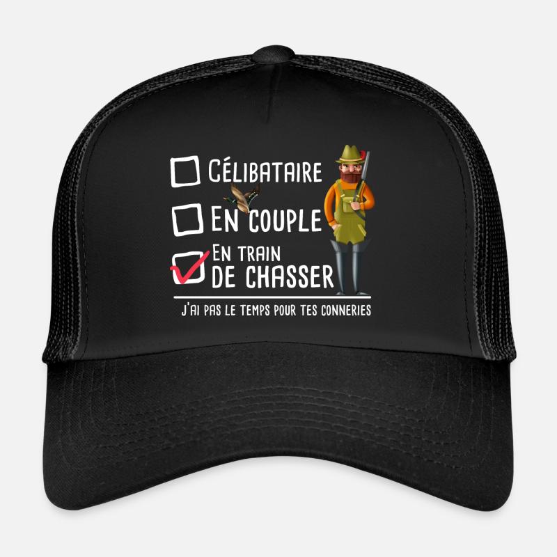 Célibataire en couple en train de chasser / Chasse Casquette trucker 