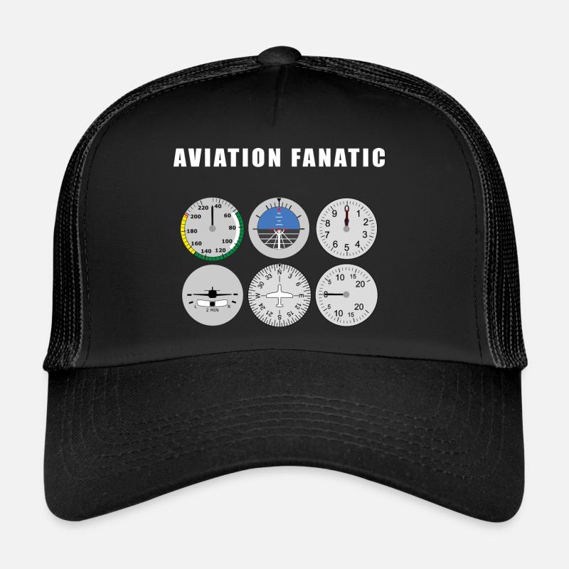 Fanatische Luftfahrt - Trucker Cap - Schwarz/Schwarz