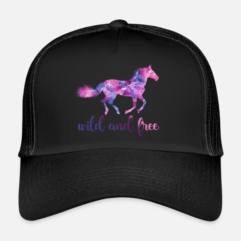 Sauvage et libre - cheval, cheval Casquette trucker 