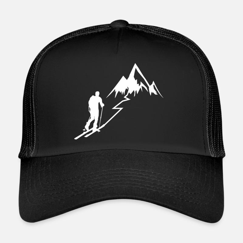 Ski Tour Touring Ski Mountain Hiking Gift Trucker Cap