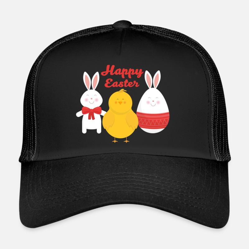 Happy Easter - Trucker Cap - Schwarz/Schwarz