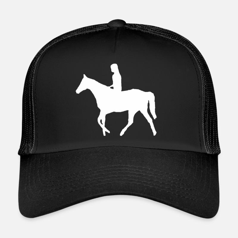 Pferd - Trucker Cap - Schwarz/Schwarz