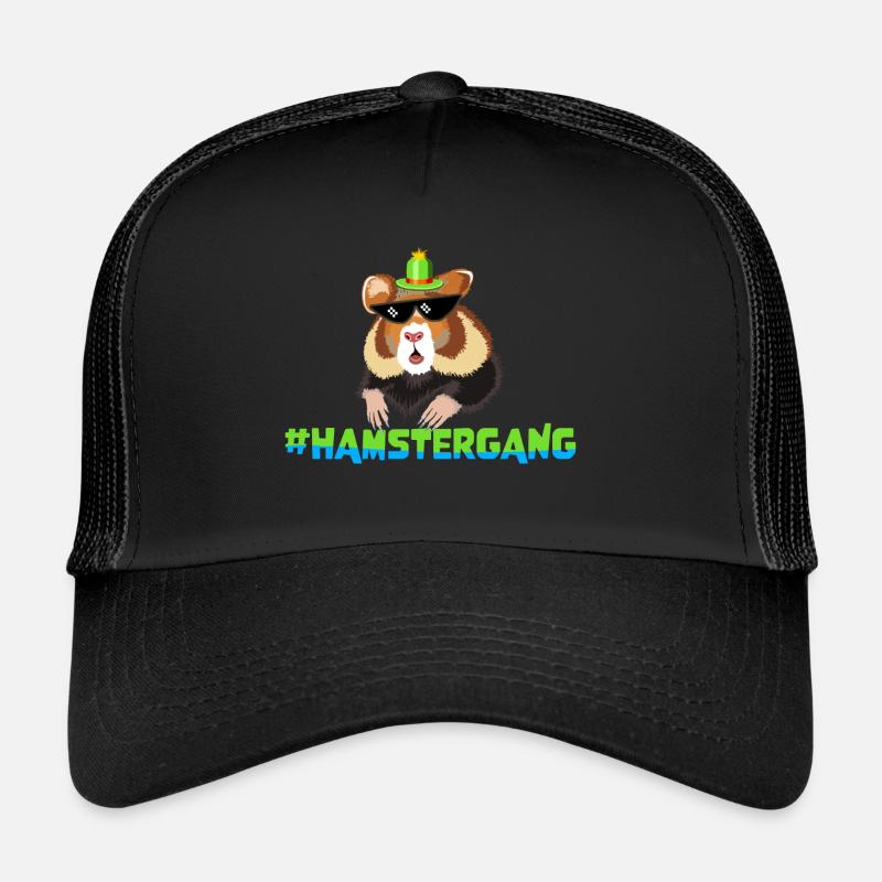 Hamstergang Party - Trucker Cap - Schwarz/Schwarz