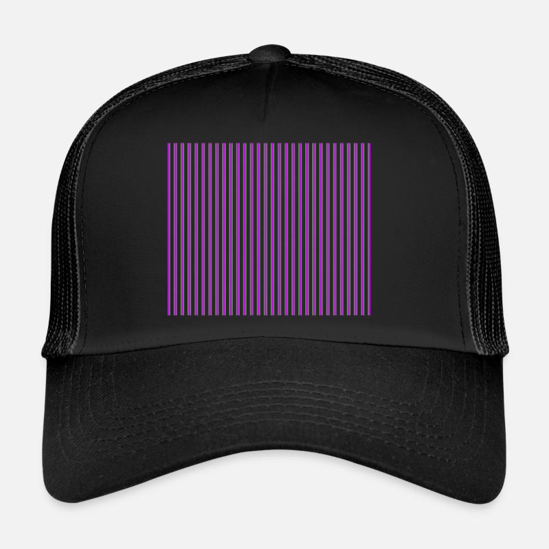 Violet vertical stripes pattern art custom hoodie Trucker Cap