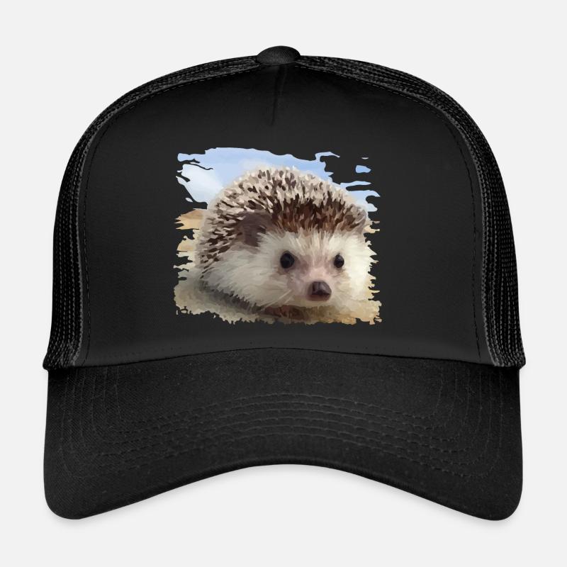 Hérisson - Casquette trucker  - noir/noir