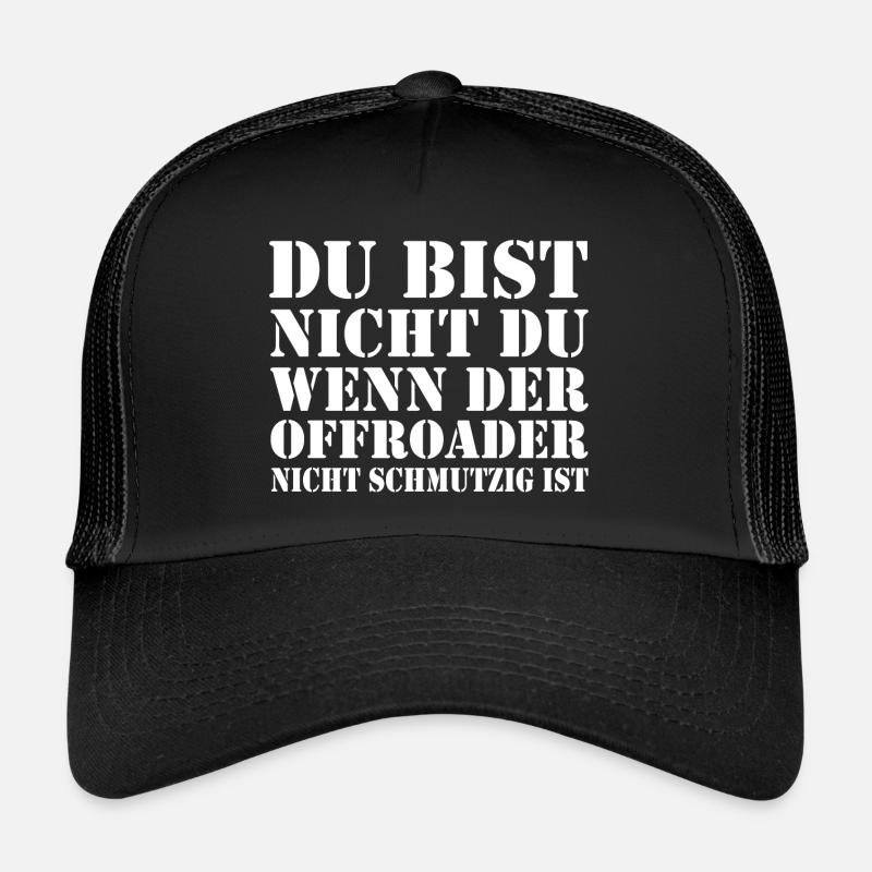 Offorad Geländewagen 4x4 - Trucker Cap - Schwarz/Schwarz