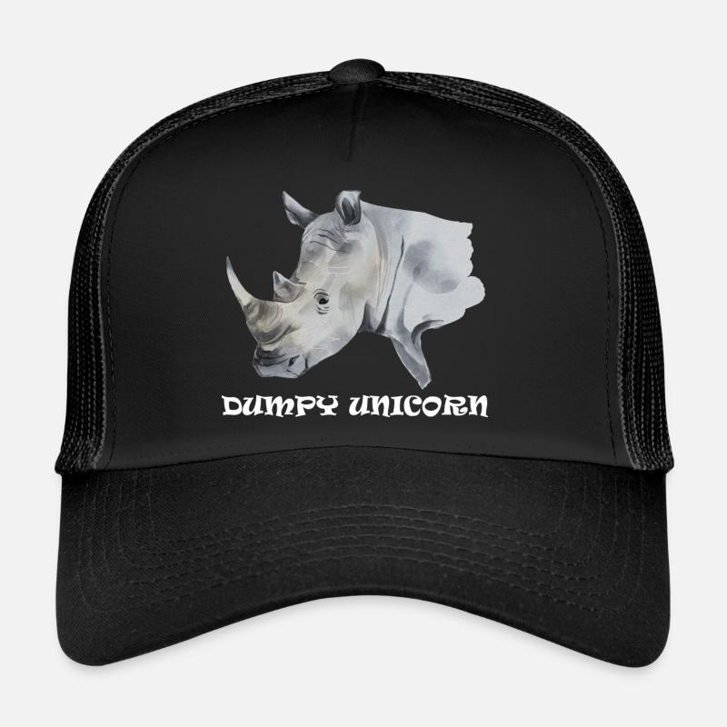 Dumpy Unicorn Plumpes Einhorn Nashorn Rhinozeros Trucker Cap