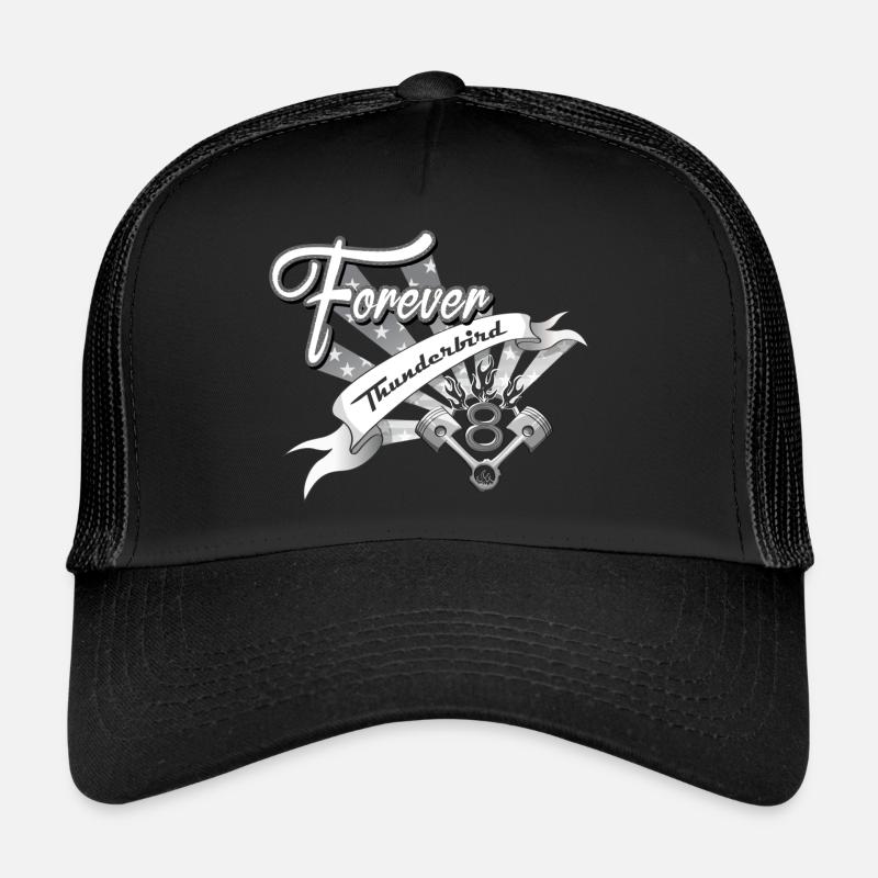 Forever V8 Thunderbird - Casquette trucker  - noir/noir