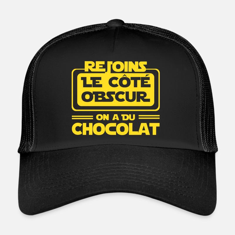 Humour Chocolat - Casquette trucker  - noir/noir