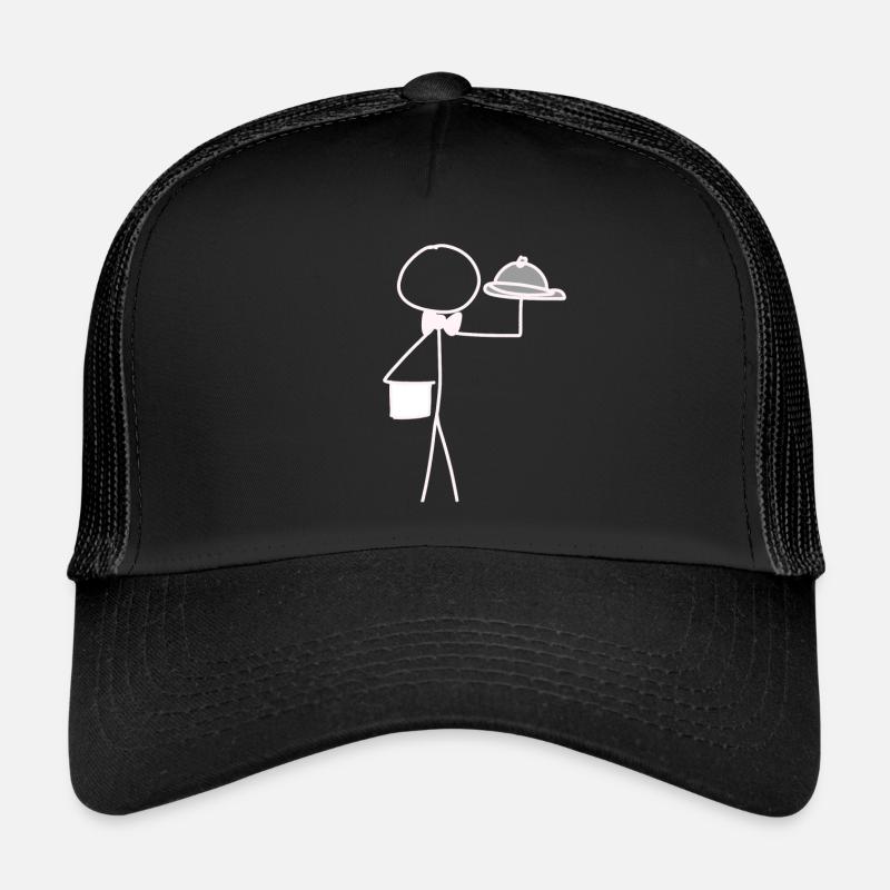 servir le serveur - Casquette trucker  - noir/noir