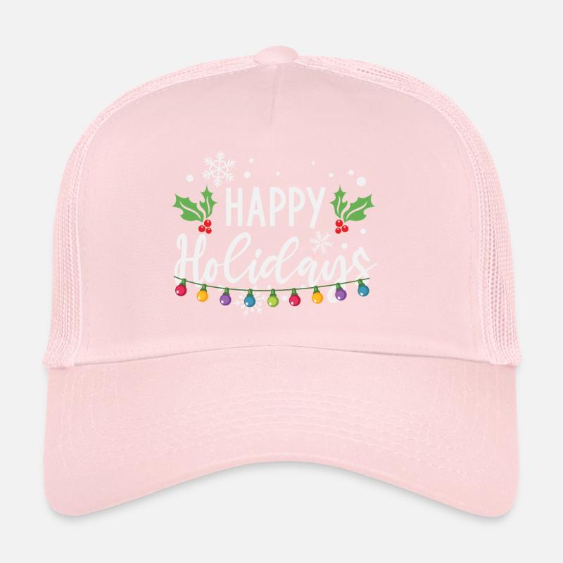 Joyeuses Fêtes De Noël Ampoules Casquette trucker 
