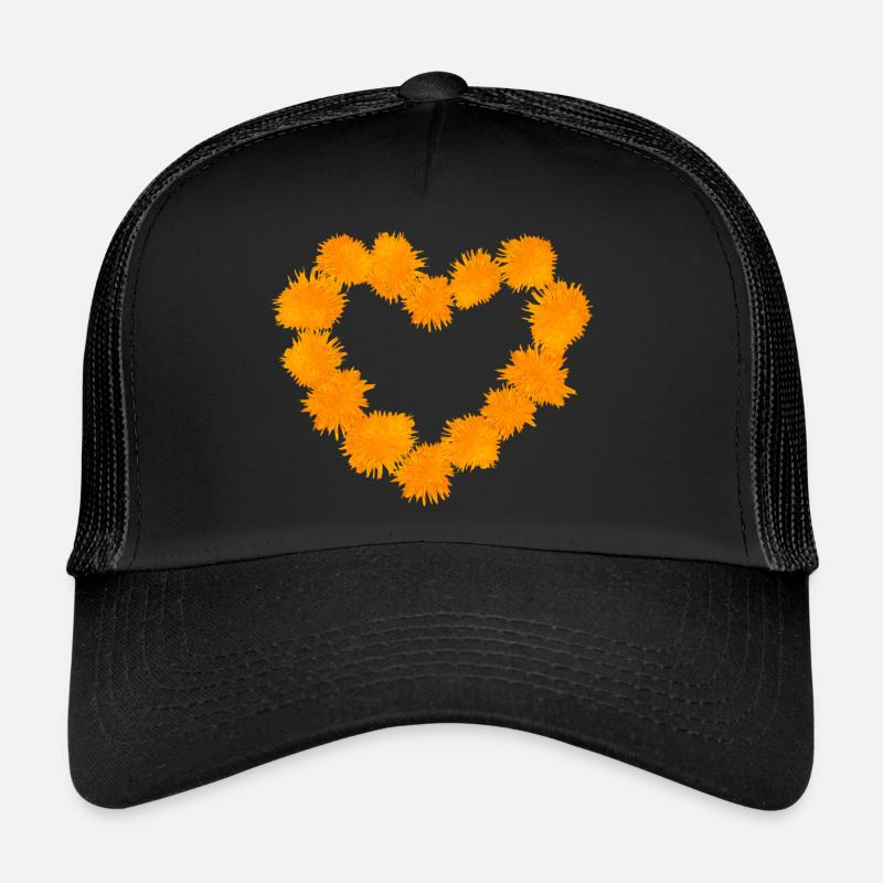 Marigold Heart Diwali - Trucker Cap - black/black
