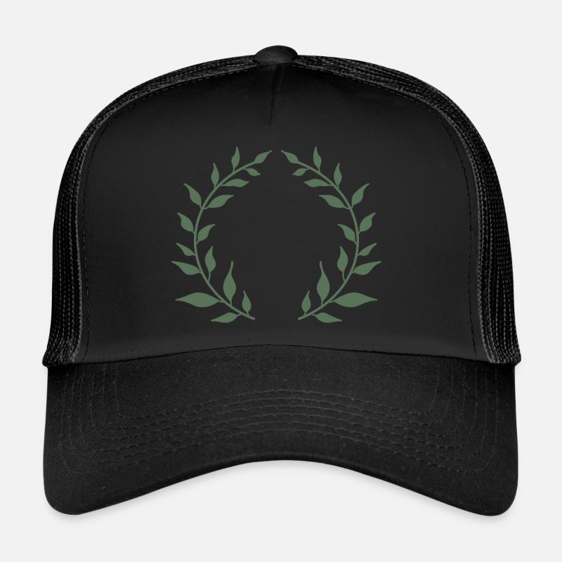 Kranz grün - Trucker Cap - Schwarz/Schwarz