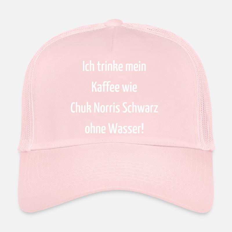 schwarz lieben leben morgen lustiger kaffee spruch Trucker Cap