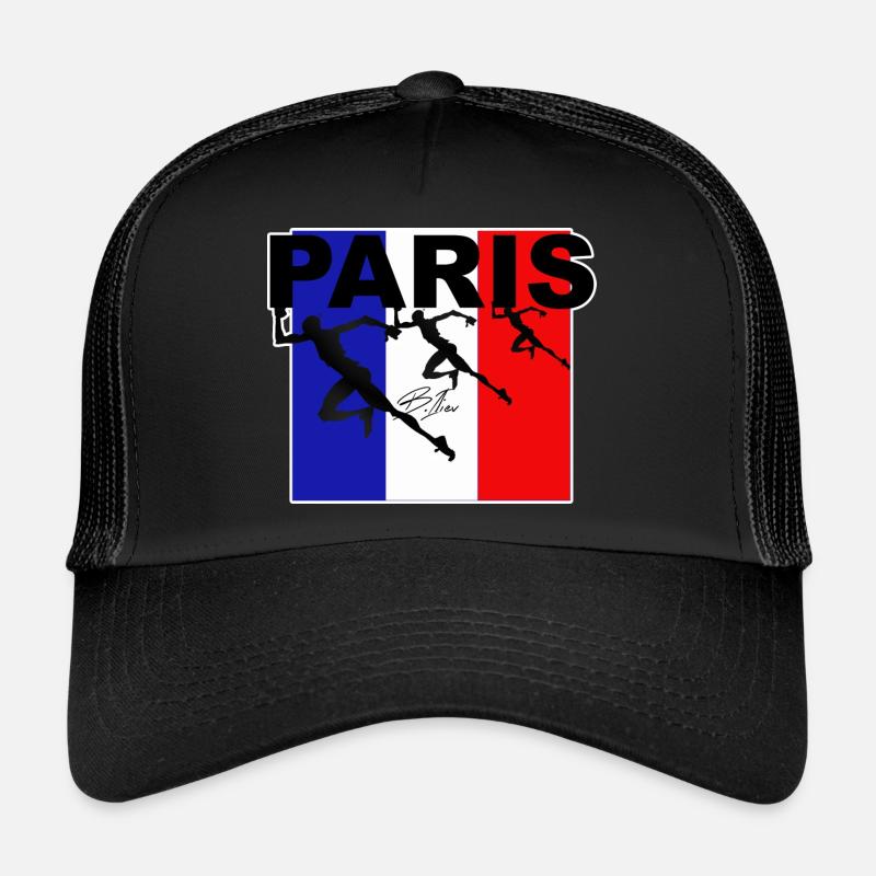PARIS - Casquette trucker  - noir/noir