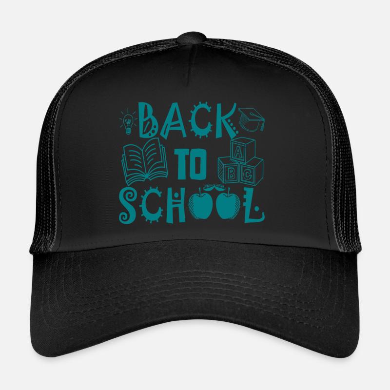 Back to School - Trucker Cap - Schwarz/Schwarz