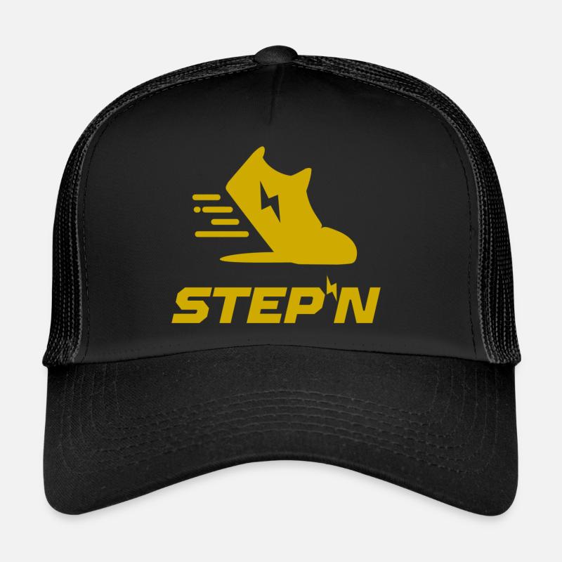 step'n ocre, run and win - Casquette trucker  - noir/noir