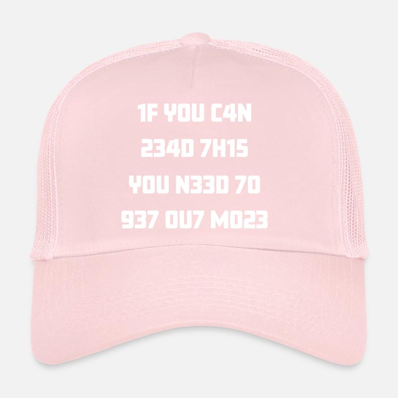 leetspeak leet lu joueur crypté 1337 Casquette trucker 