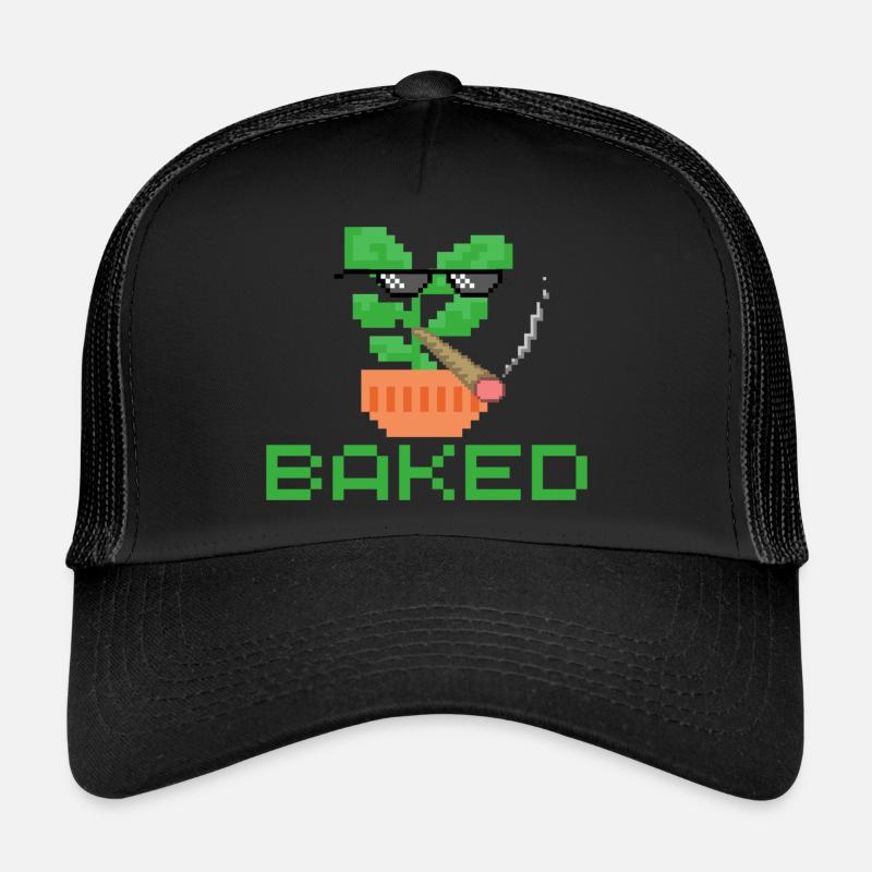 Baked. - Trucker Cap - Schwarz/Schwarz