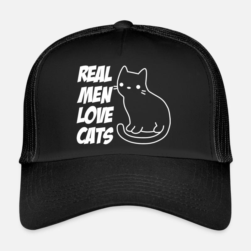 Les vrais hommes aiment les chats Casquette trucker 
