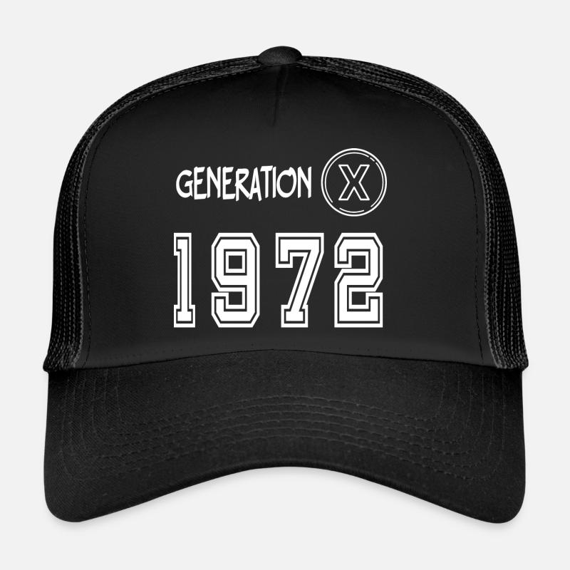 Génération X 1972 - Casquette trucker  - noir/noir