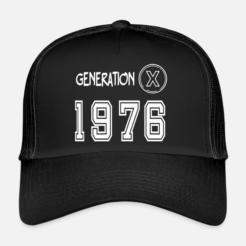 Génération X 1976 - Casquette trucker  - noir/noir