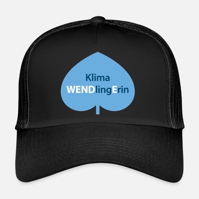 KlimaWENDlingErin - Trucker Cap - Schwarz/Schwarz