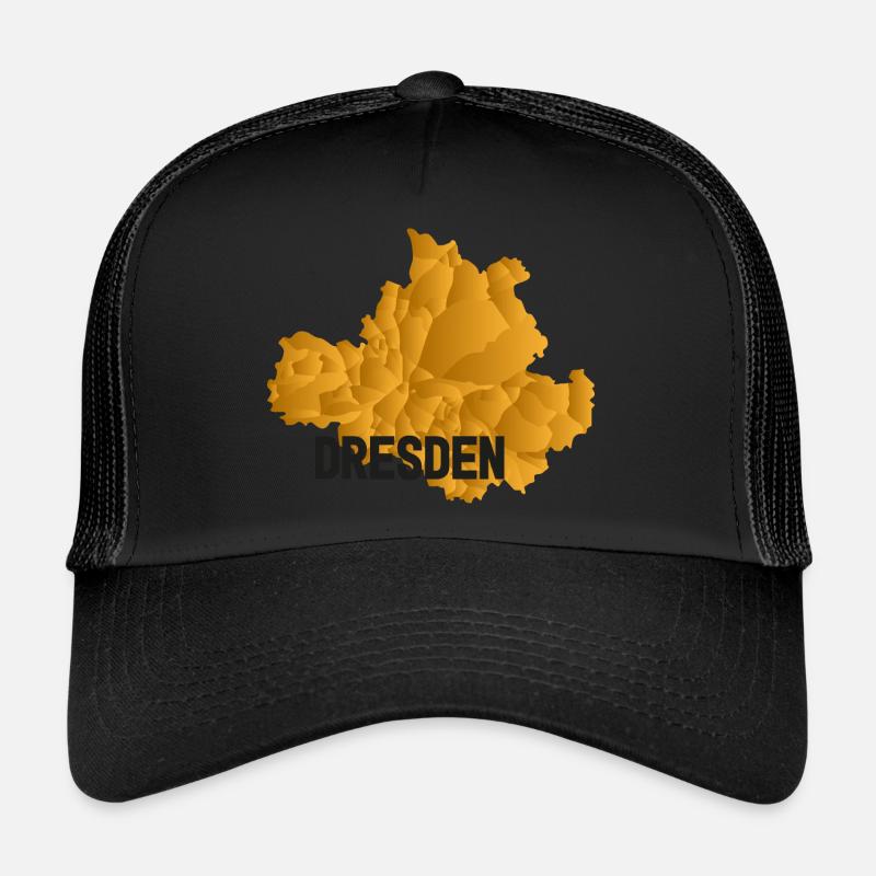 Dresden - Karte - Umriss - Sachsen Trucker Cap