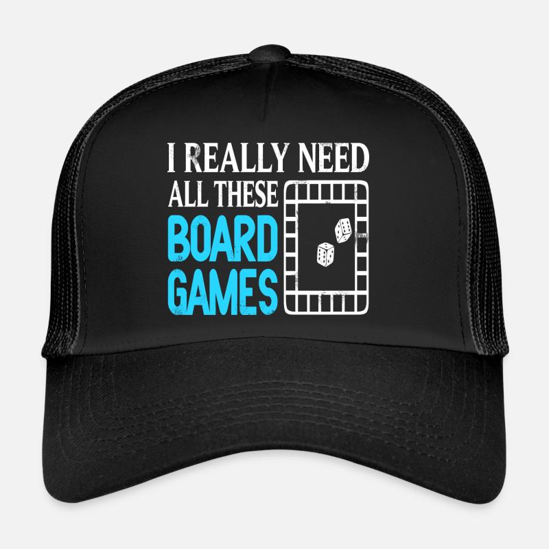 I Really Need All These Board Games Cool Retro Trucker Cap
