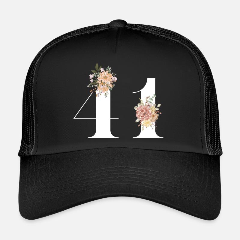 41e anniversaire fleuris (Cadeau de 41 ans) Casquette trucker 