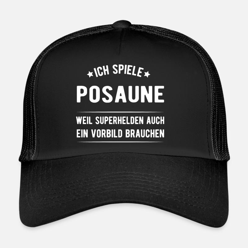 Posaune - Trucker Cap - Schwarz/Schwarz