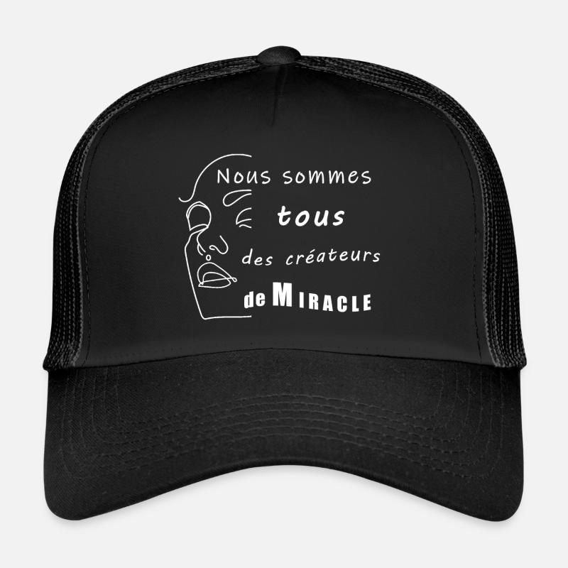 Positiv denken - Trucker Cap - Schwarz/Schwarz