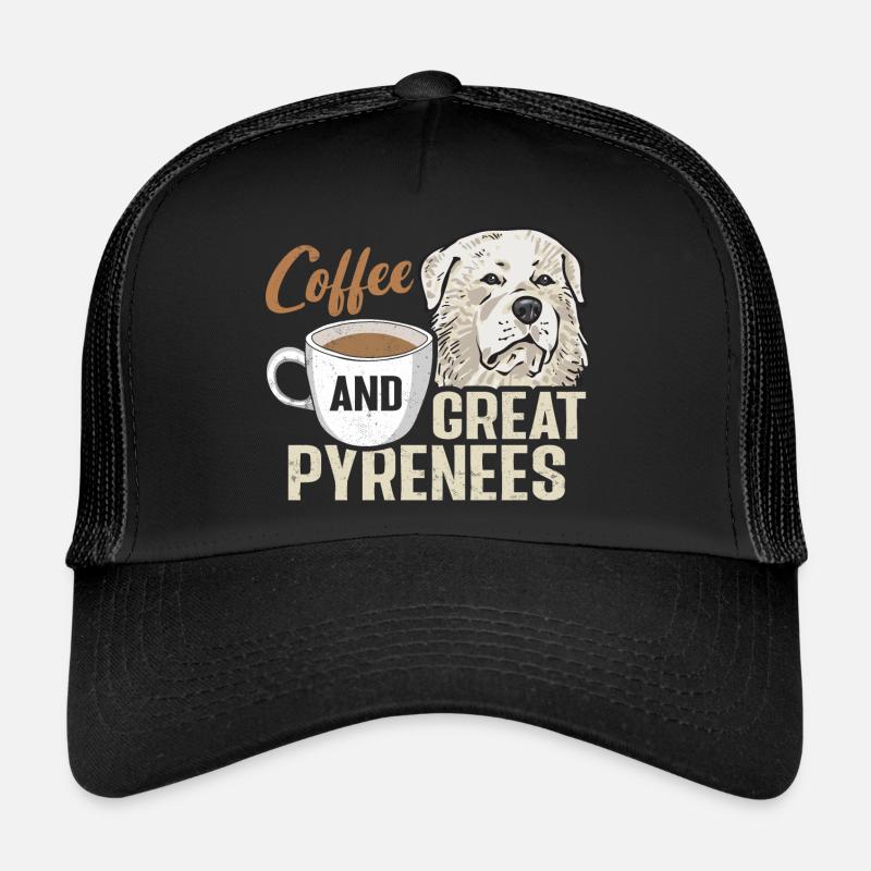 Great Pyrenees Hund Kaffee und Great Pyrenees Trucker Cap