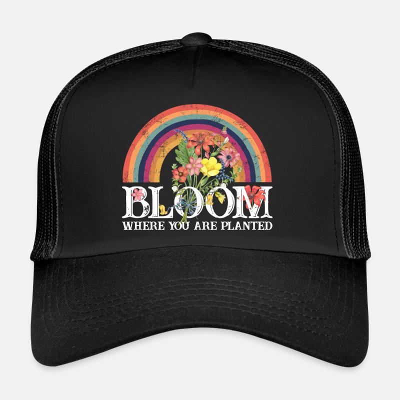 bloom where you are planted Rainbow Blooms - Trucker Cap - black/black