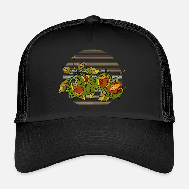 Châtaignes - Casquette trucker  - noir/noir